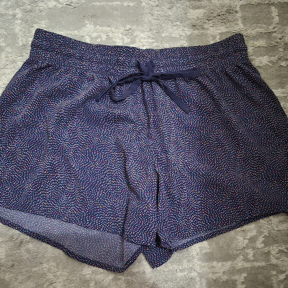 Gilligan & O'Malley Navy and Polka Dot Athletic Shorts
